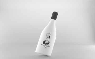 A White bottle isolated on a white background