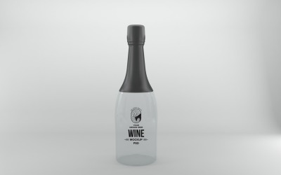 3d render of black long bottles isolated on white background