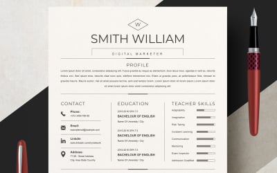 Šablona Smith / Clean Resume