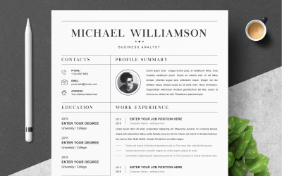 Williamson / CV Şablonu Yazdırılabilir Özgeçmiş Şablonları