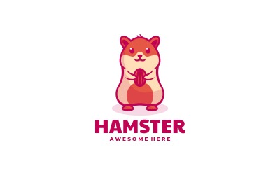 Hamster Renk Maskot Logosu
