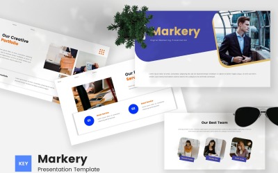 Markery — szablon Keynote marketingu cyfrowego