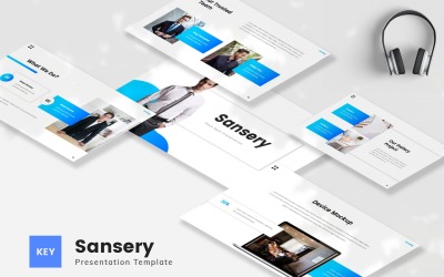 Sansery — Шаблон Pitch Deck Keynote