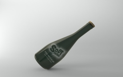 Soft Drink bottle Mockup isolated on a white background