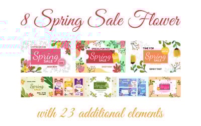 8 Spring Sale Flower with 23 Additional Elements 3