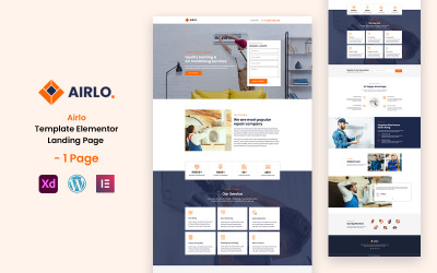 Airlo - 准备使用 Elementor 的 Ac 服务单页模板
