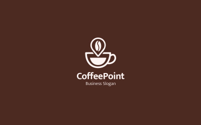 Modelo de design de logotipo para Coffee Point