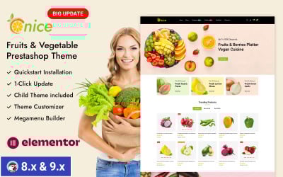 Onice – Bio-Obst- und Gemüseladen – Responsives PrestaShop-Theme