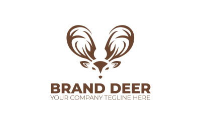 Plantilla de diseño de logotipo de ciervo de marca