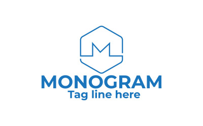 Monogram M  Letter Logo Design Template
