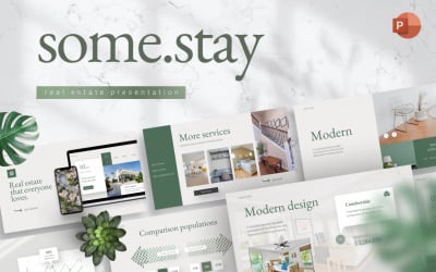 Somestay Minimalist Real Estate PowerPoint Template