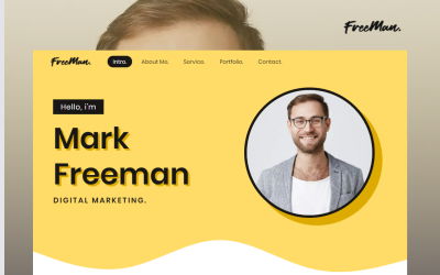 Freeman – Ingyenes többcélú személyes egyoldalas HTML-sablon