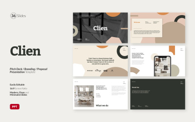 Clien - Modèle PowerPoint de présentation de Pitch Deck