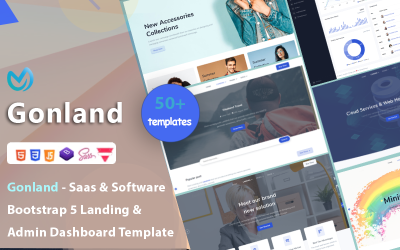 Gonland - Modèle de tableau de bord Saas & Software Bootstrap 5 Landing & Admin
