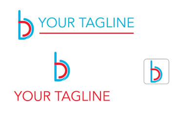 BD Logo Design modello vettoriale