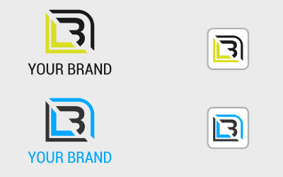 BL vagy LB Logo Design Vector sablon