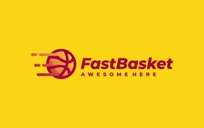 Gradientowe logo szybkiej koszykówki