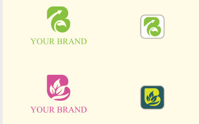 Lettre B avec logo créatif Santé Beauté