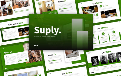 Modèle de présentation PowerPoint polyvalent pour le marketing de suply