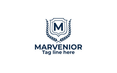 Шаблон дизайну логотипу Marvenior M Letter
