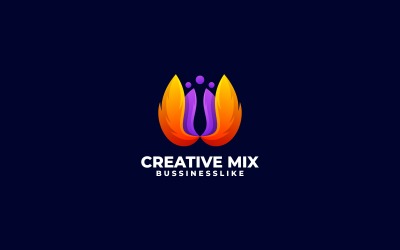 Soyut Yaratıcı Mix Renkli Logo