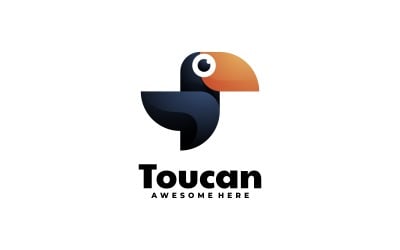 Tukan Logo-Design mit Farbverlauf