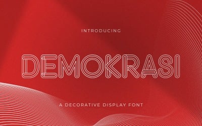 DEMOKRASI - Декоративный шрифт для дисплеев