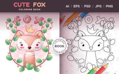 Fox Family - Game For Kids, Coloring Book, Graphics Illustration, Graphics Illustration