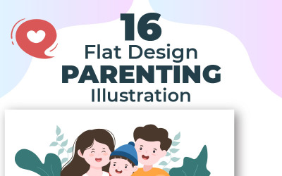 16 Psychologie rodičovství Rodinná ilustrace