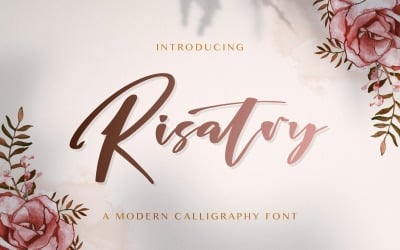 Risatry - шрифт для каллиграфии