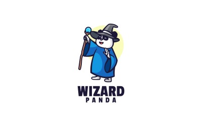 Czarodziej Panda Cartoon Logo