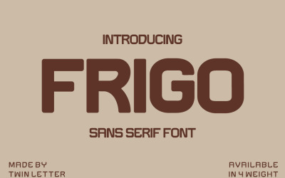 Font Frigo Modern San Serif