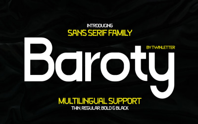 Fonte Baroty Modern Sans Serif
