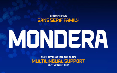 MONDERA новейший современный шрифт San Serif