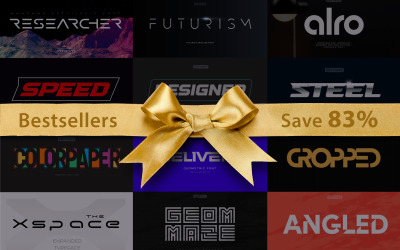 Набор бестселлеров со шрифтами / Сэкономьте 83%