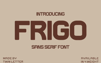Шрифт Frigo Modern San Serif