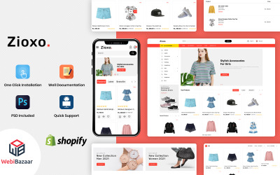 Zioxo - Multifunctionele e-commerce Shopify-sjabloon