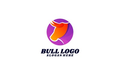 Création de logo de dégradé de taureau