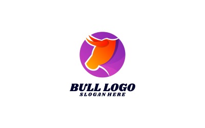 Design del logo a gradiente toro