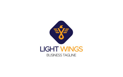 Modèle de conception de logo Eagle Light Wing