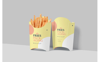 Matte Paper Large Size French Fries Packaging Mockup - Front View - Free  Download Images High Quality PNG, JPG