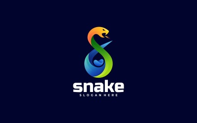 Yılan Gradyan Renkli Logo Tarzı
