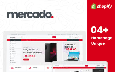 Mercado - багатоцільова адаптивна тема Shopify