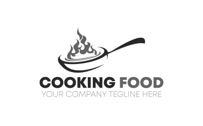 Modèle de conception de logo de cuisine de nourriture