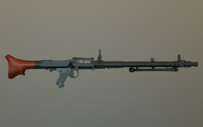 Modello 3D dell&amp;#39;esercito di armi MG34