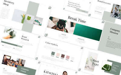 Modello PowerPoint per linee guida del marchio Katalinna