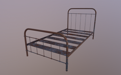 Säng En hushålls 3D-modell