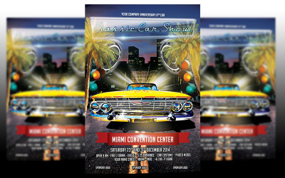Classic Car Show Flyer Vorlage