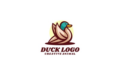 Enten-Maskottchen-Logo-Vorlage