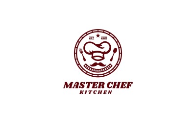 Maestro chef estilo de logotipo vintage